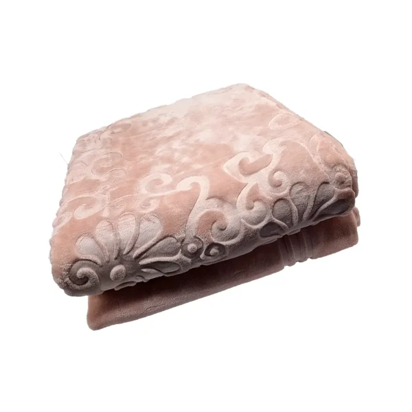 Patura embosata luxury 220x240cm Sarar Battaniye 4kg PEL4-Pudra