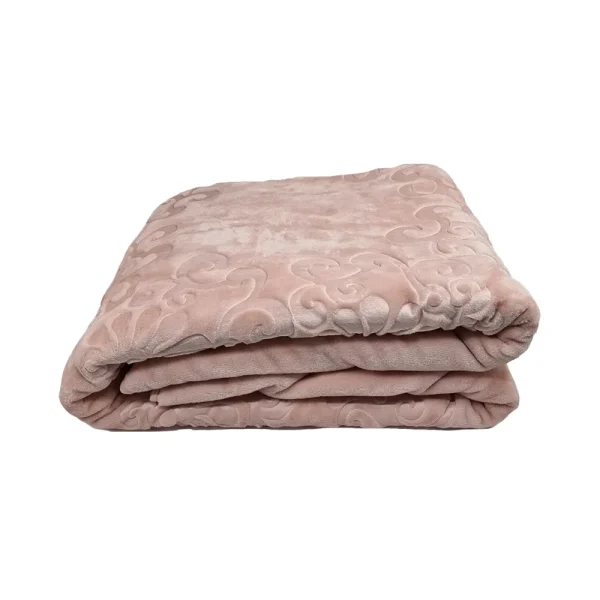 Patura embosata luxury 220x240cm Sarar Battaniye 4kg PEL4-Pudra