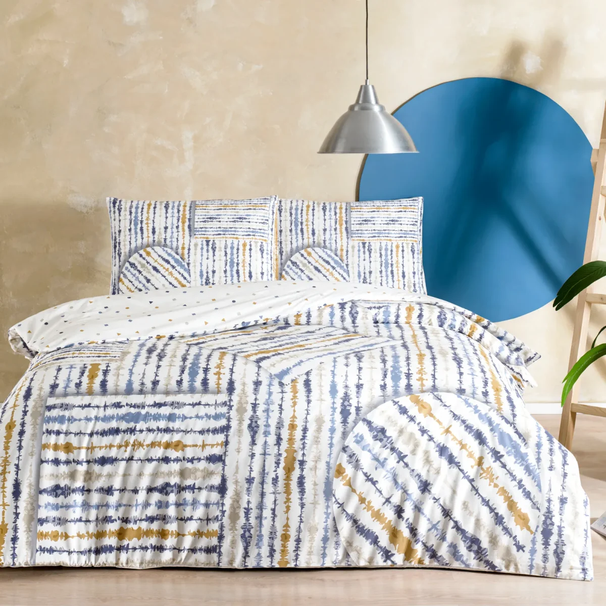Lenjerie cu elastic 160x200cm TAC 100% bumbac ranforce Cosmo