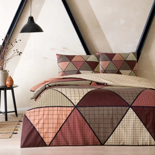 Lenjerie cu elastic 160x200cm TAC 100% bumbac ranforce Delta
