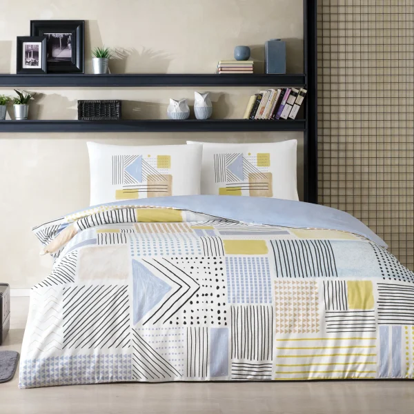 Lenjerie cu elastic 160x200cm TAC 100% bumbac ranforce Hugo