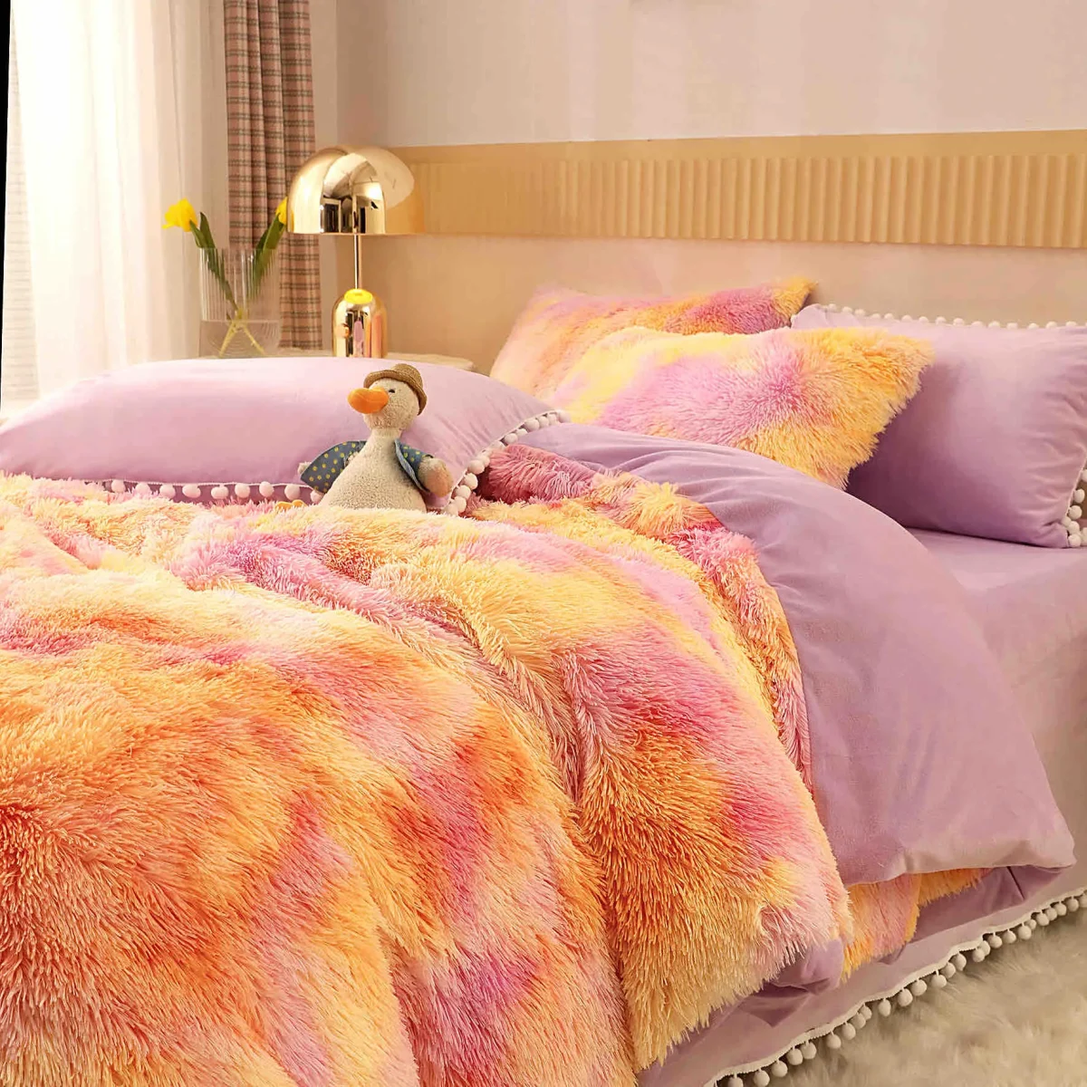 Lenjerie pat Cocolino Fluffy 6 Piese LCF-Orange