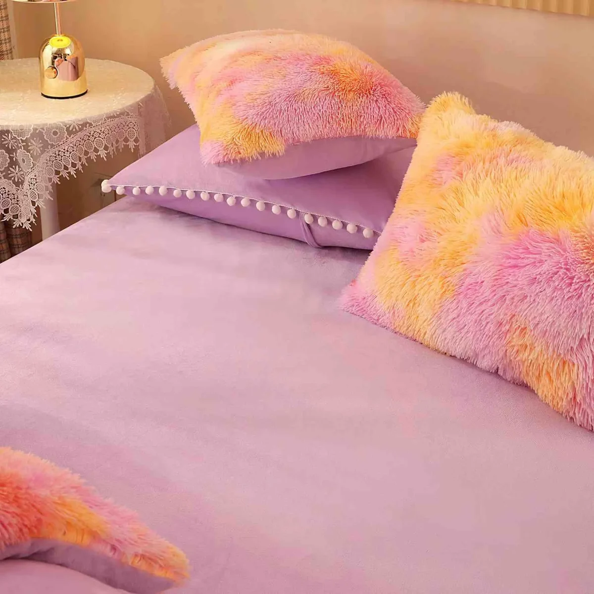 Lenjerie pat Cocolino Fluffy 6 Piese LCF-Orange