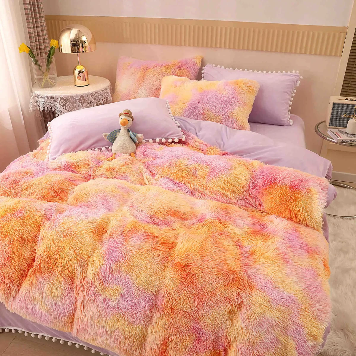 Lenjerie pat Cocolino Fluffy 6 Piese LCF-Orange