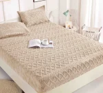 Husa pat cu elastic 180x200 Cocolino Tricot + 2 fete perna HCT-Cappuccino