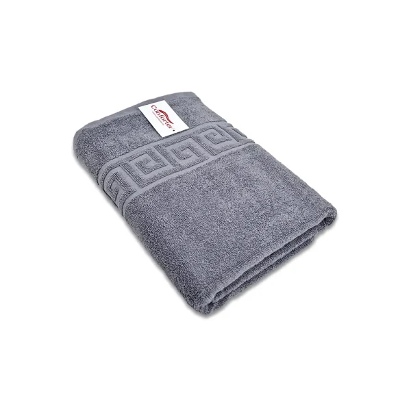 Prosop Bumbac 70×130cm 550 gr/mp Greek Border Grey