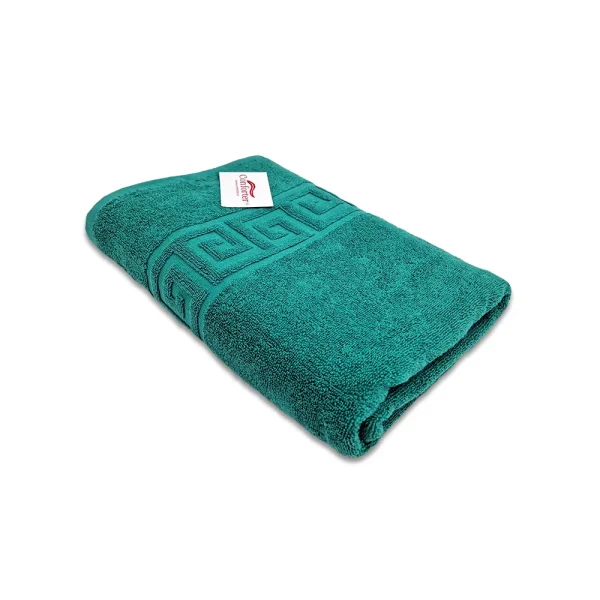 Prosop Bumbac 70×130cm 550 gr/mp Greek Border Dark Green