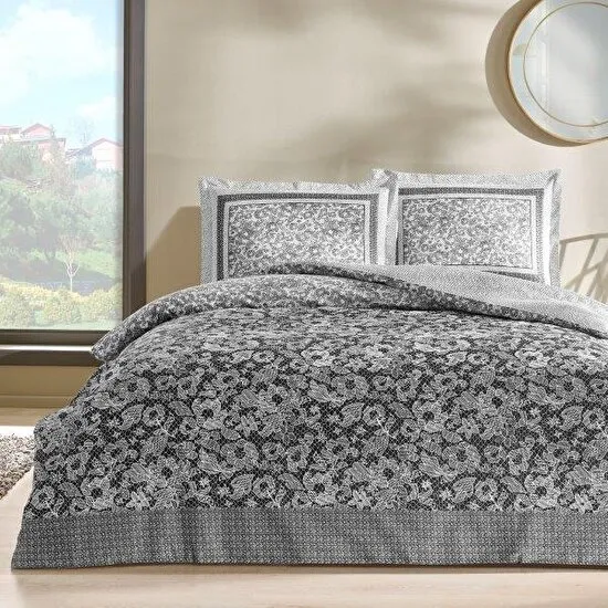 Lenjerie king size Amelia Crem 100% bumbac satinat TAC Mako