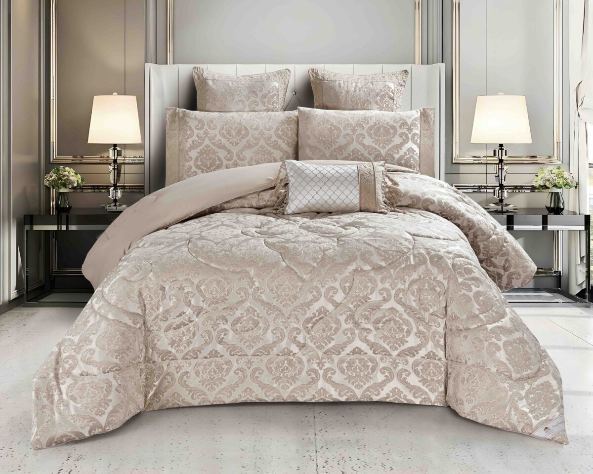 Set Cadou Luxury Jacquard 7 Piese SCJ-Bej