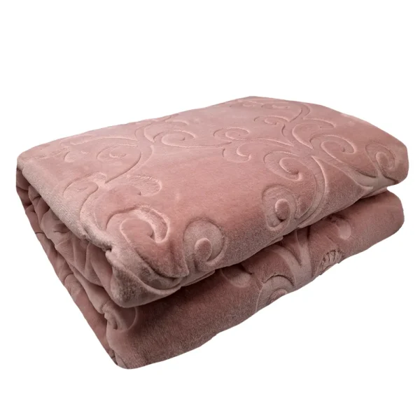 Patura embosata luxury 220x240cm Merino 4kg PGMR-Pudra