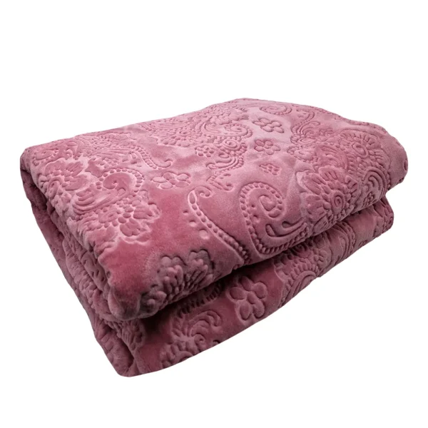 Patura embosata luxury 220x240cm Merino 4kg PGMR-Roz V2