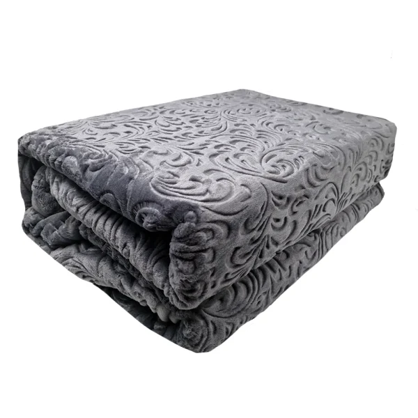 Patura embosata luxury 220x240cm Sarar Battaniye 3kg PEL3-Antracit
