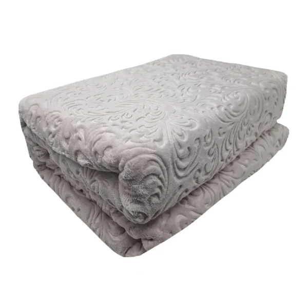 Patura embosata luxury 220x240cm Sarar Battaniye 3kg PGM-Bej
