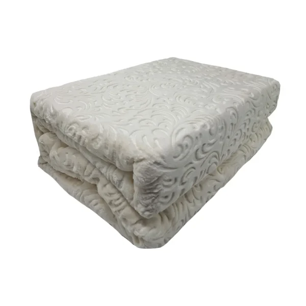 Patura embosata luxury 220x240cm Sarar Battaniye 3kg PGM-Crem