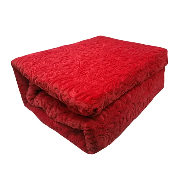Patura embosata luxury 220x240cm Sarar Battaniye 3kg PGM-Rosu