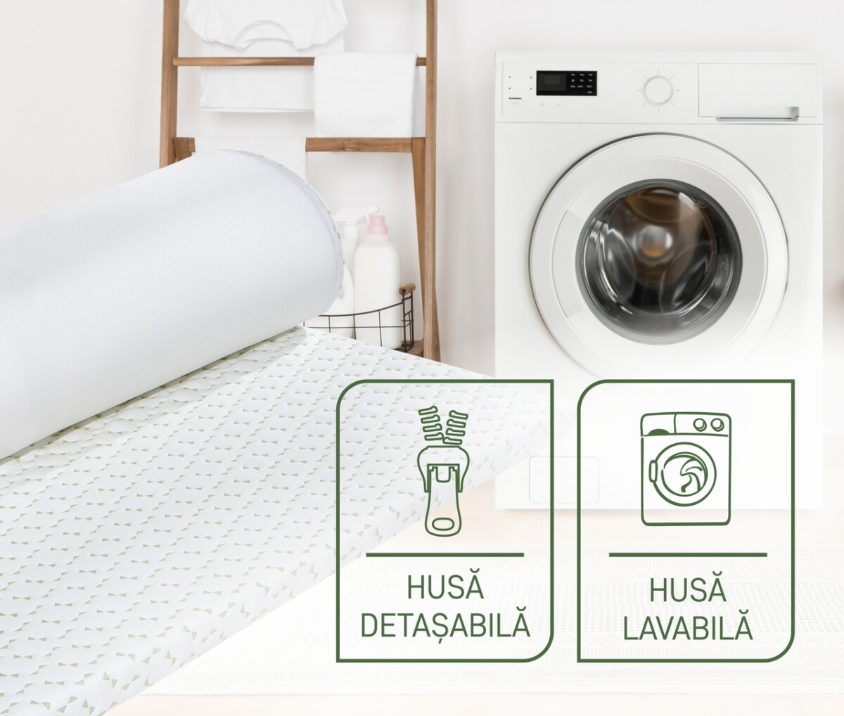 Topper saltea Viva Memory Dual Confort 120x190cm