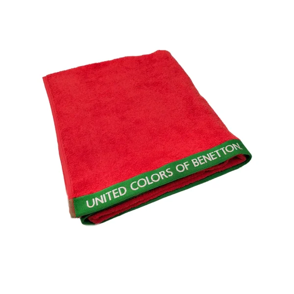 Prosop plaja United Colors of Benetton 90x160 cm 100% bumbac Rosu