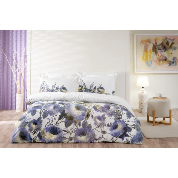 Lenjerie TAC King size 6 piese bumbac dublu satinat Digital Folia