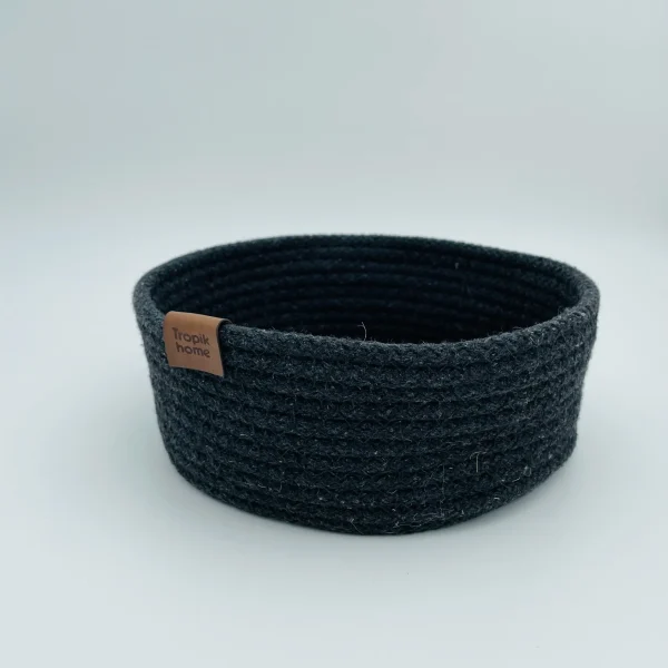 Cos depozitare rotund 25x15 cm bumbac Negru