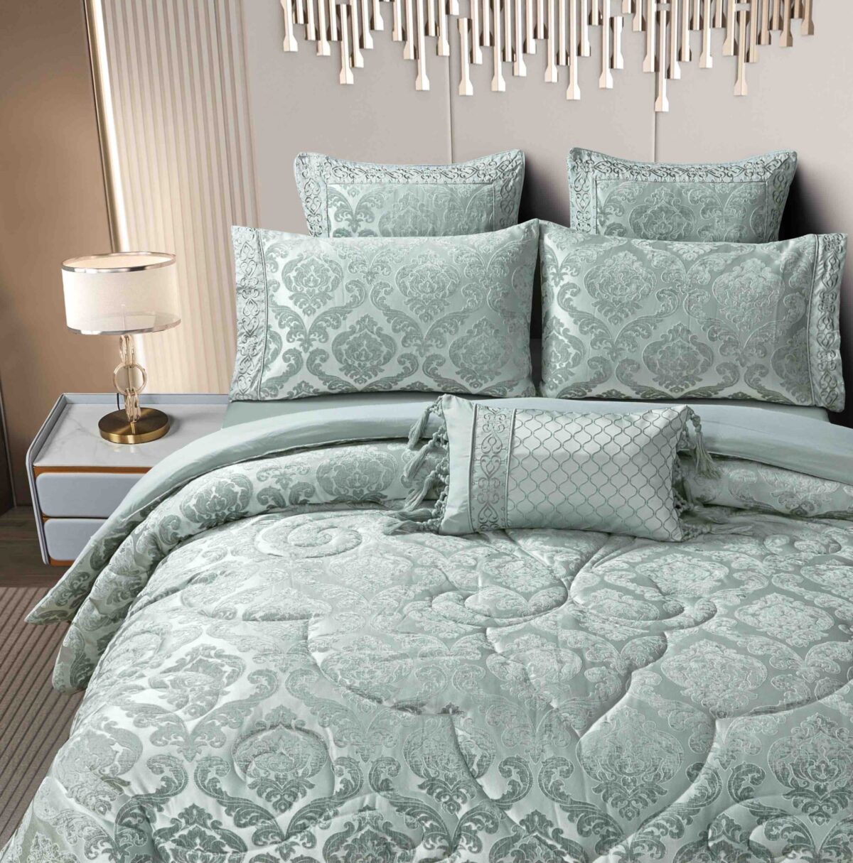 Set Cadou Luxury Jacquard 7 Piese SCJ-Verde