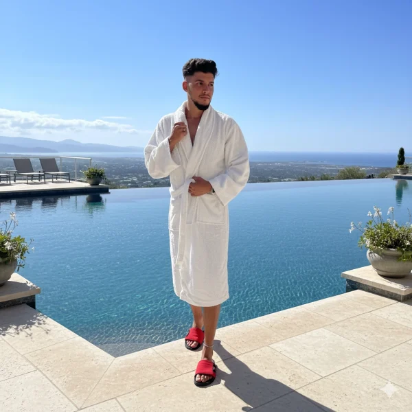 Halat Hotelier Frotir Bumbac Pakistanez-Alb