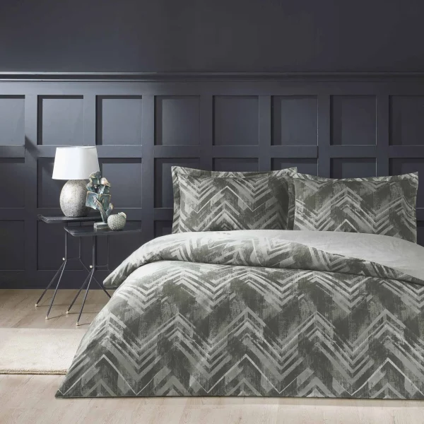 Lenjerie TAC king size cu elastic 100% bumbac ranforce Edith