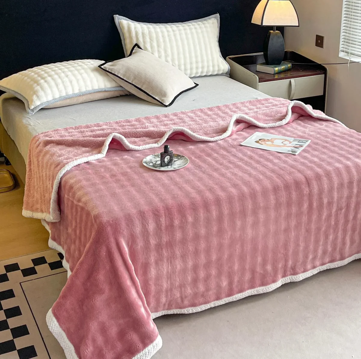 Patura Cocolino cu blanita 200X230 Roz Pudra