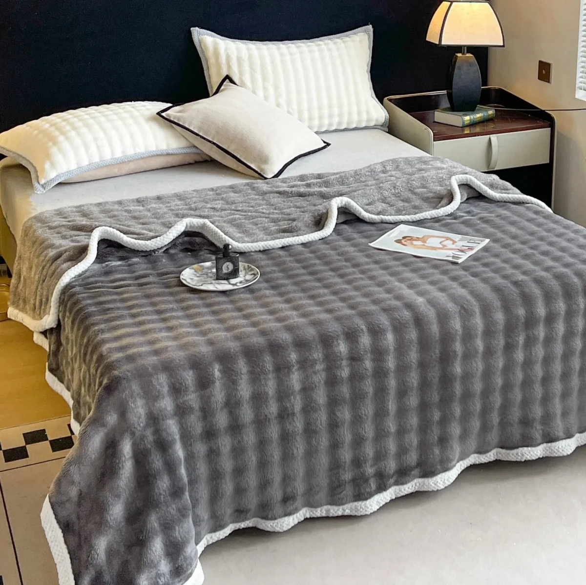 Patura Cocolino cu blanita 200X230 Gri