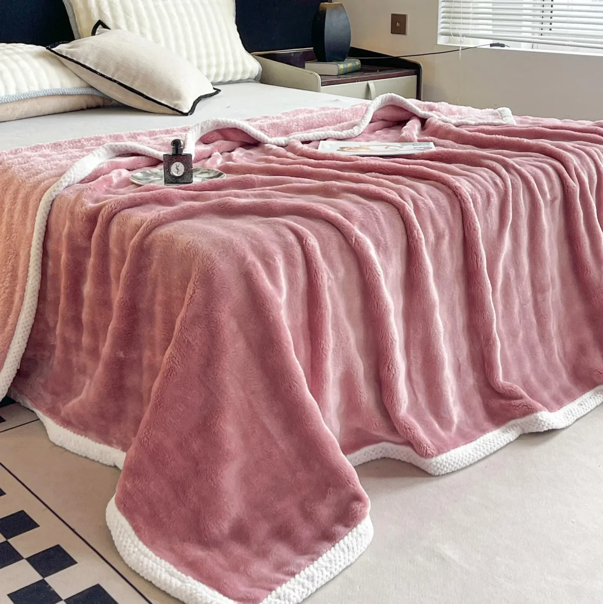 Patura Cocolino cu blanita 200X230 Roz Pudra