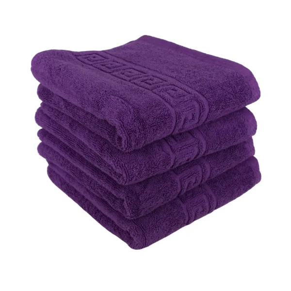 Set 4 Prosoape de Lux 50×90cm 100% Bumbac Pieptanat 650 g/mp-Mov