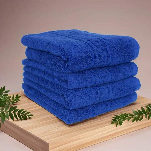 Set 4 Prosoape de Lux 50×90cm 100% Bumbac Pieptanat 650 g/mp-Royal Blue