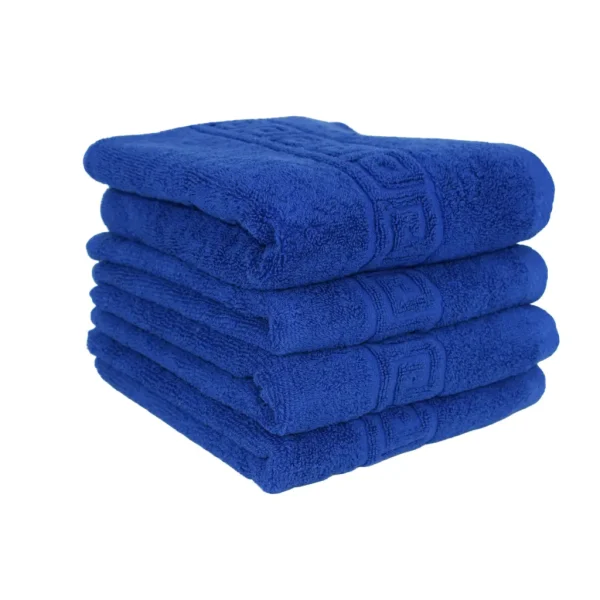 Set 4 Prosoape de Lux 50×90cm 100% Bumbac Pieptanat 650 g/mp-Royal Blue