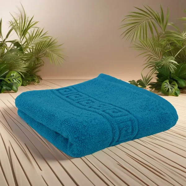 Prosop de Lux 50×90cm 100% Bumbac Pieptanat 650 g/mp-Turcoaz
