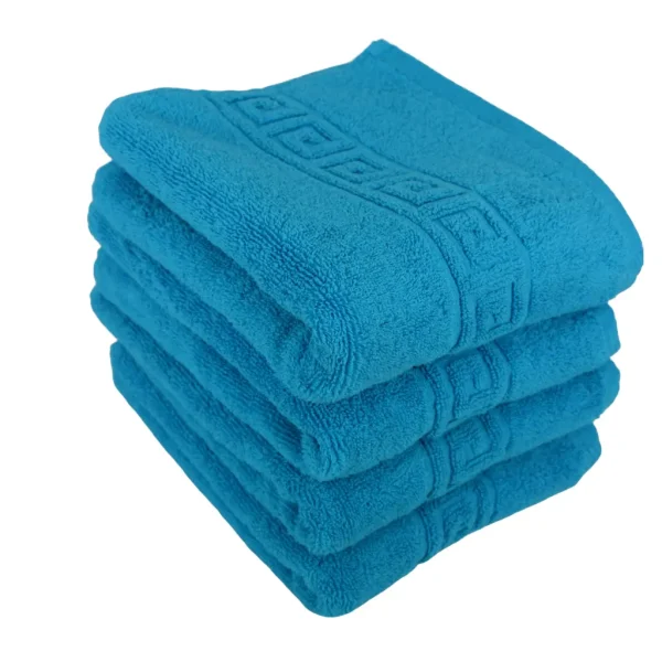 Set 4 Prosoape de Lux 50×90cm 100% Bumbac Pieptanat 650 g/mp-Turcoaz
