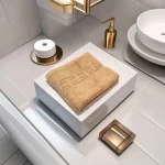 Prosop de Lux 50×90cm 100% Bumbac Pieptanat 650 g/mp-Cappuccino