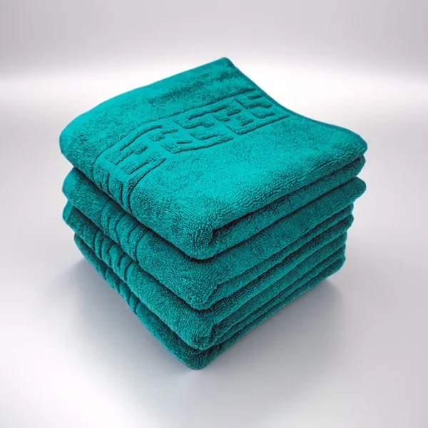 Set 4 Prosoape de Lux 50×90cm 100% Bumbac Pieptanat 650 g/mp-Green Dark