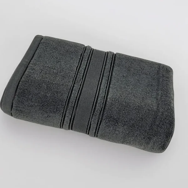 Prosop Pufos de Lux 50×90cm, 100% Bumbac Pieptanat, Zero Twist, 600 g/mp-Gri