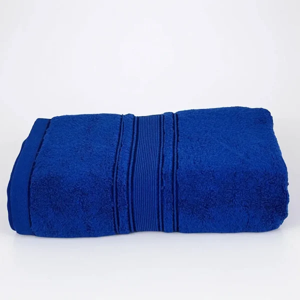 Prosop Pufos de Lux 50×90cm, 100% Bumbac Pieptanat, Zero Twist, 600 g/mp-Royal Blue