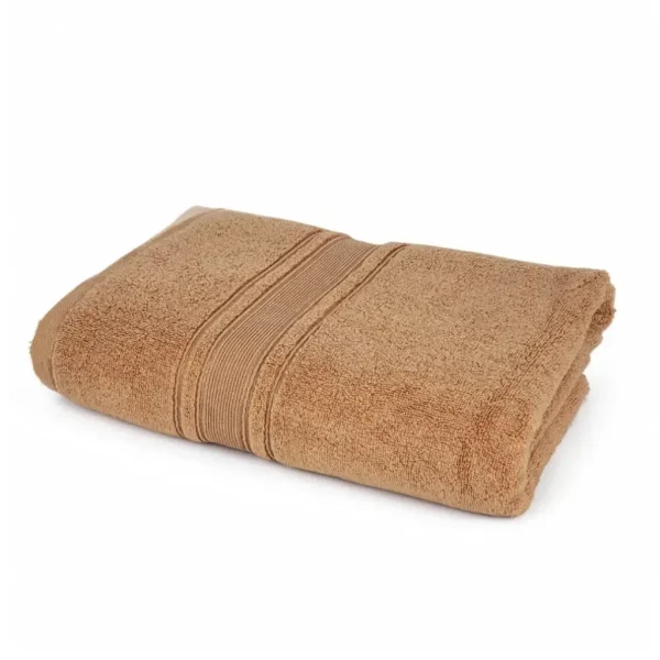 Prosop Pufos de Lux 70×130cm, 100% Bumbac Pieptanat, Zero Twist, 600 g/mp-Cappuccino