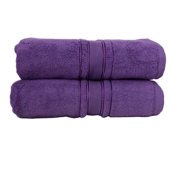 Set 2 Prosoape Pufoase de Lux 70×130cm, 100% Bumbac Pieptanat, Zero Twist, 600 g/mp-Mov