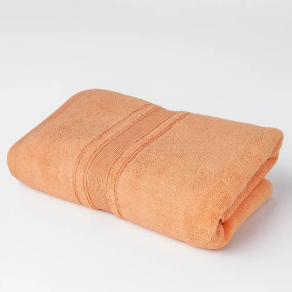 Prosop Pufos de Lux 70×130cm, 100% Bumbac Pieptanat, Zero Twist, 600 g/mp-Peach