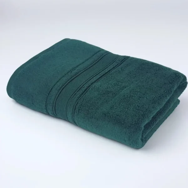 Prosop Pufos de Lux 70×130cm, 100% Bumbac Pieptanat, Zero Twist, 600 g/mp-Verde Petrol