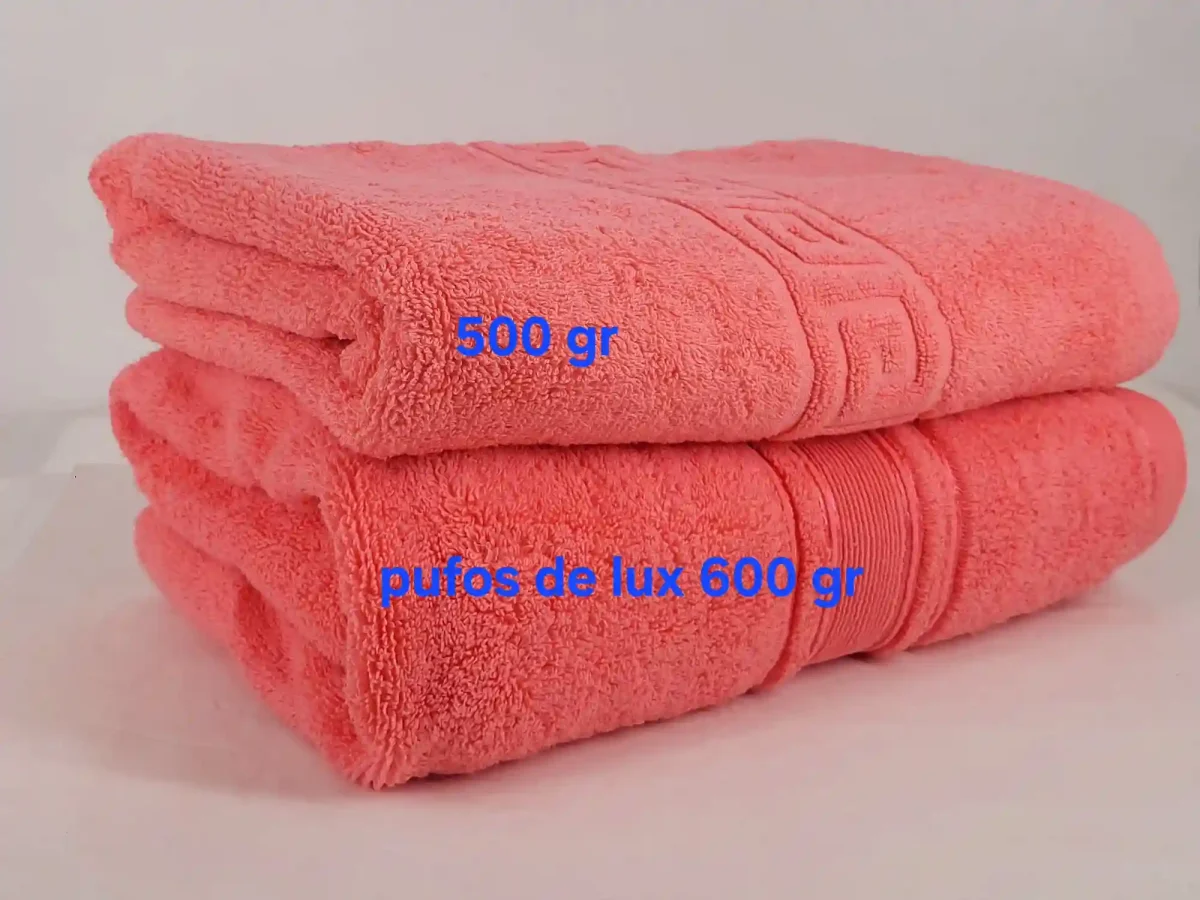 Prosop Pufos de Lux 50×90cm, 100% Bumbac Pieptanat, Zero Twist, 600 g/mp-Coral