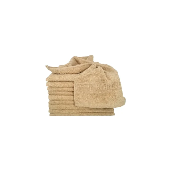 Set 10 Prosoape Bumbac Pieptanat, 30×50cm, 500gr/mp, Greek Border - Cappuccino