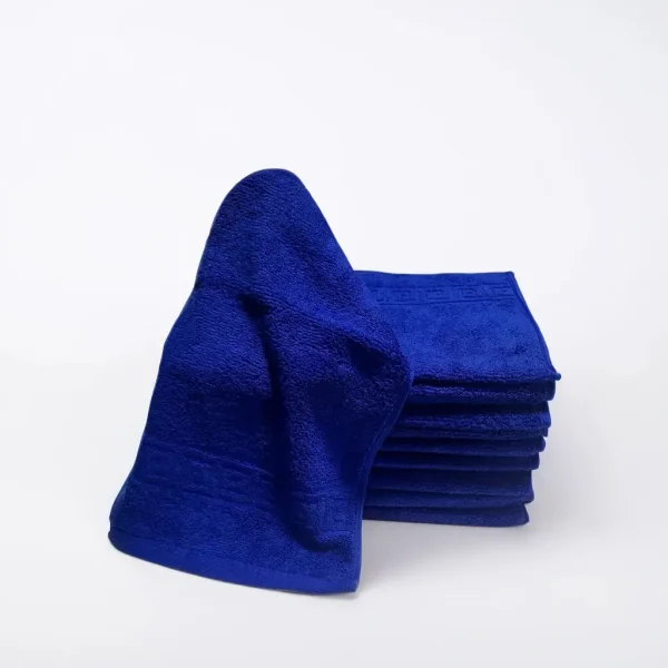 Set 10 Prosoape Bumbac Pieptanat, 30×50cm, 500gr/mp, Greek Border - Royal Blue