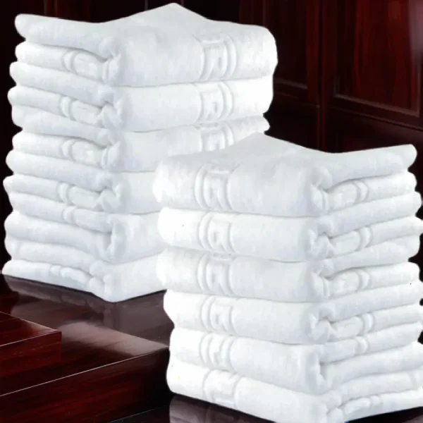 Prosoape de Lux 70×130cm 100% Bumbac Pieptanat 650 g/mp-Alb