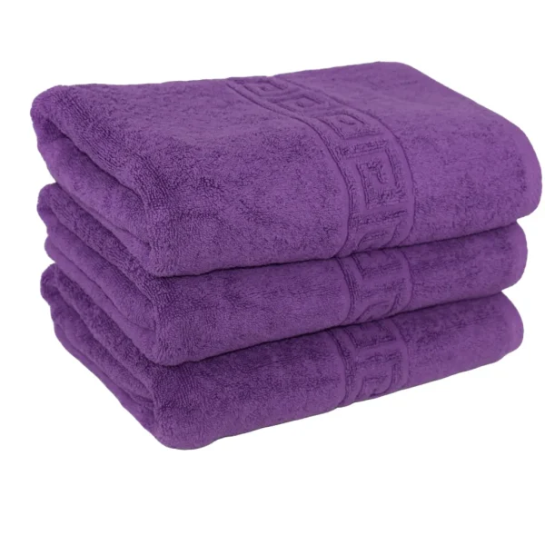 Set 3 Prosoape de Lux 70×130cm 100% Bumbac Pieptanat 650 g/mp-Mov