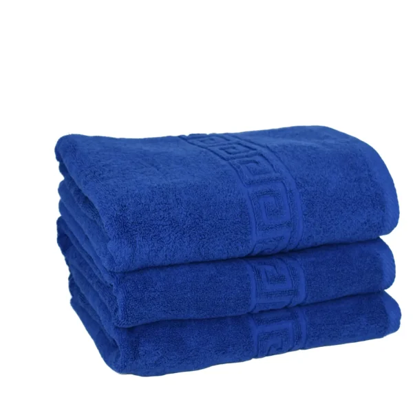Set 3 Prosoape de Lux 70×130cm 100% Bumbac Pieptanat 650 g/mp-Royal Blue