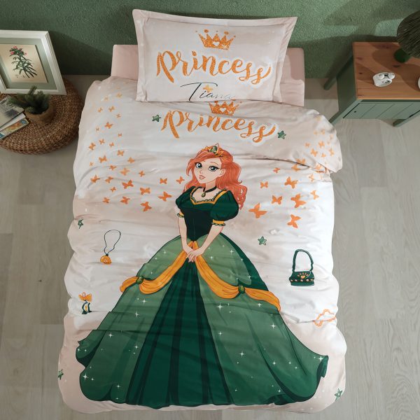 Lenjerie Pucioasa ranforce 100% bumbac - o persoană (Tiana) 3 piese