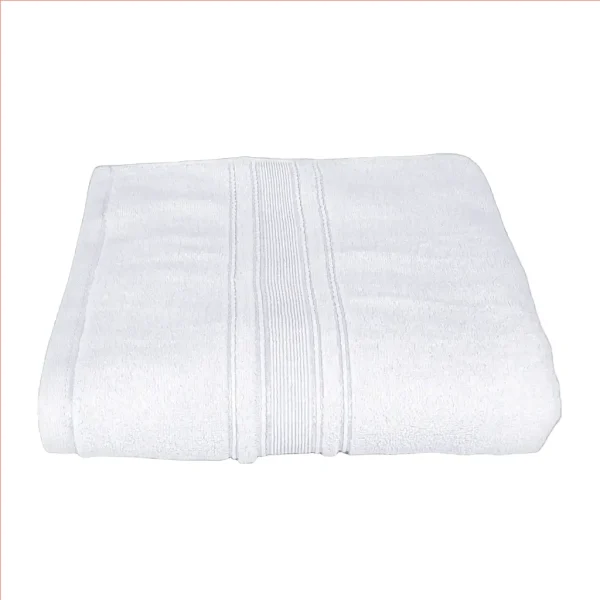 Prosop Pufos de Lux 50×90cm, 100% Bumbac Pieptanat, Zero Twist, 600 g/mp-Alb
